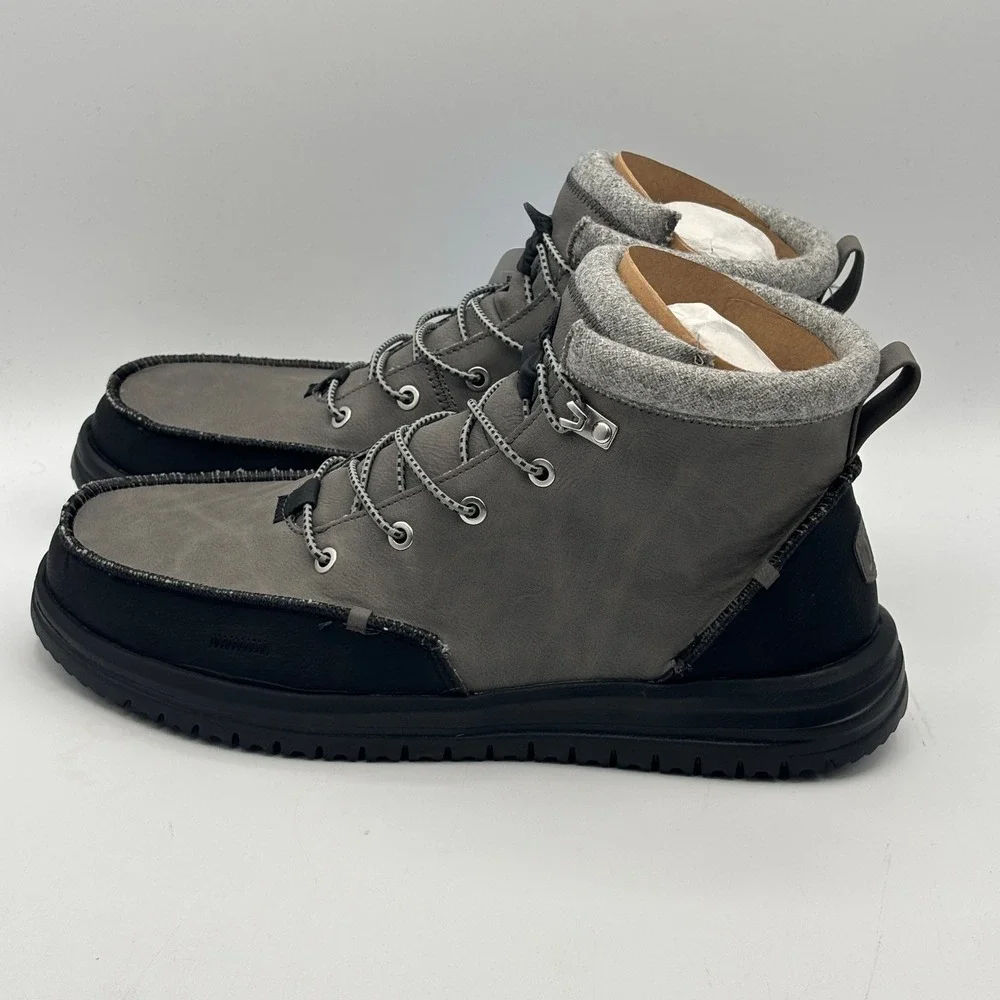 Hey Dude Bradley Classic Tumbled Shoes Mens Size 13 Granite Grey 44327-1VT